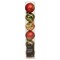 Vibrant Red Gold and Green Shatterproof Oversize Ornament Set